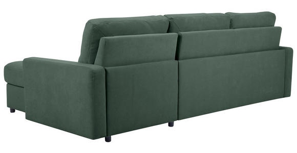 ECKSOFA Dunkelgrün Webstoff  - Dunkelgrün/Schwarz, KONVENTIONELL, Kunststoff/Textil (270/160cm) - Carryhome
