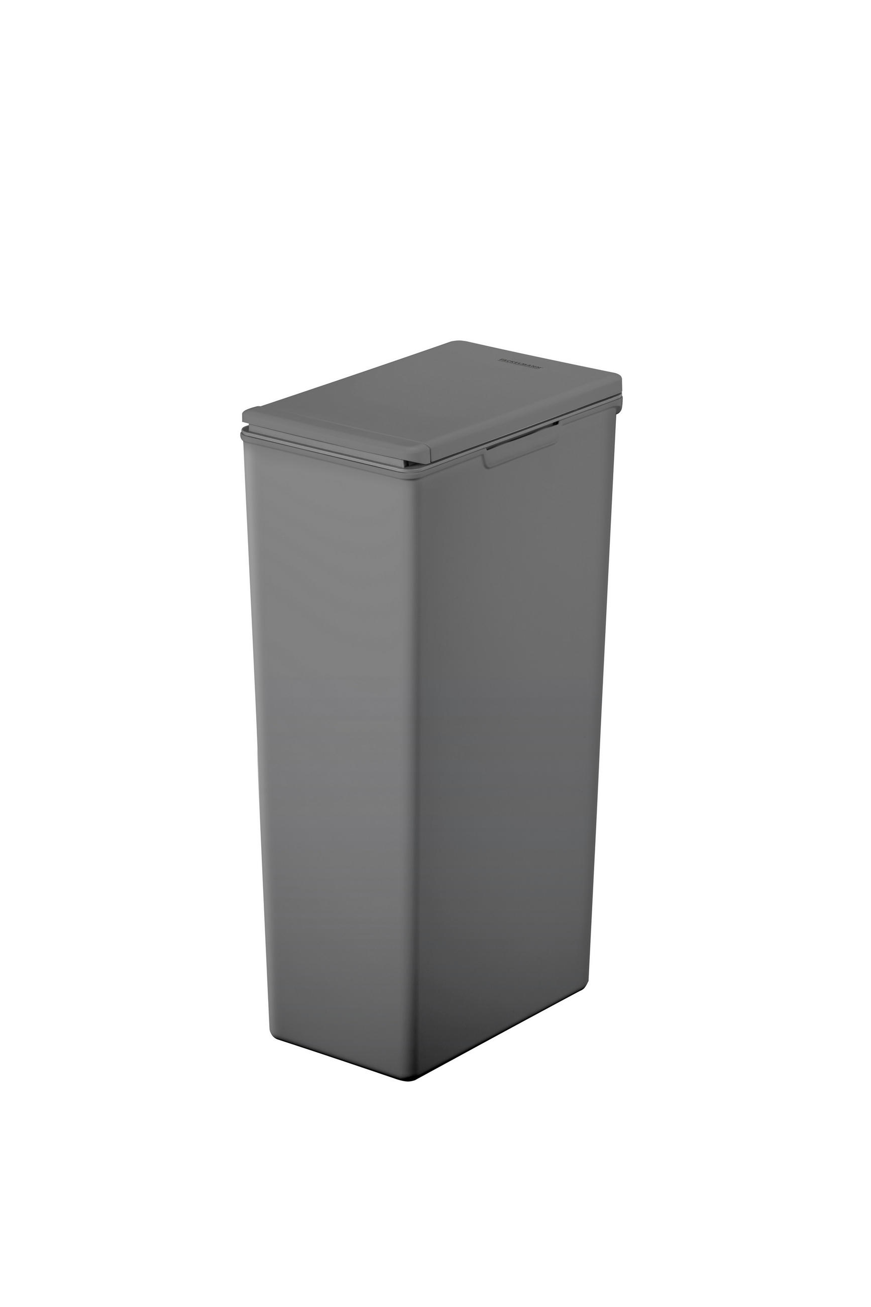 ABFALLEIMER Oslo 40 L  - Dunkelgrau/Anthrazit, Basics, Kunststoff (23/35,5/61cm) - Fackelmann