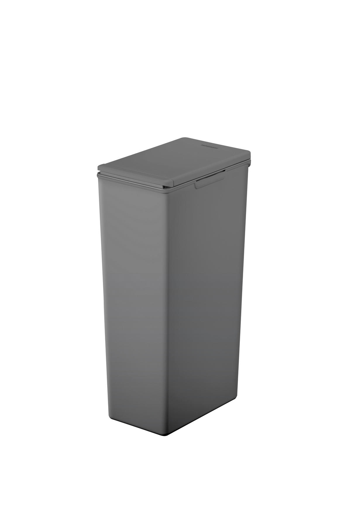ABFALLEIMER Oslo 40 L  - Dunkelgrau/Anthrazit, Basics, Kunststoff (23/35,5/61cm) - Fackelmann