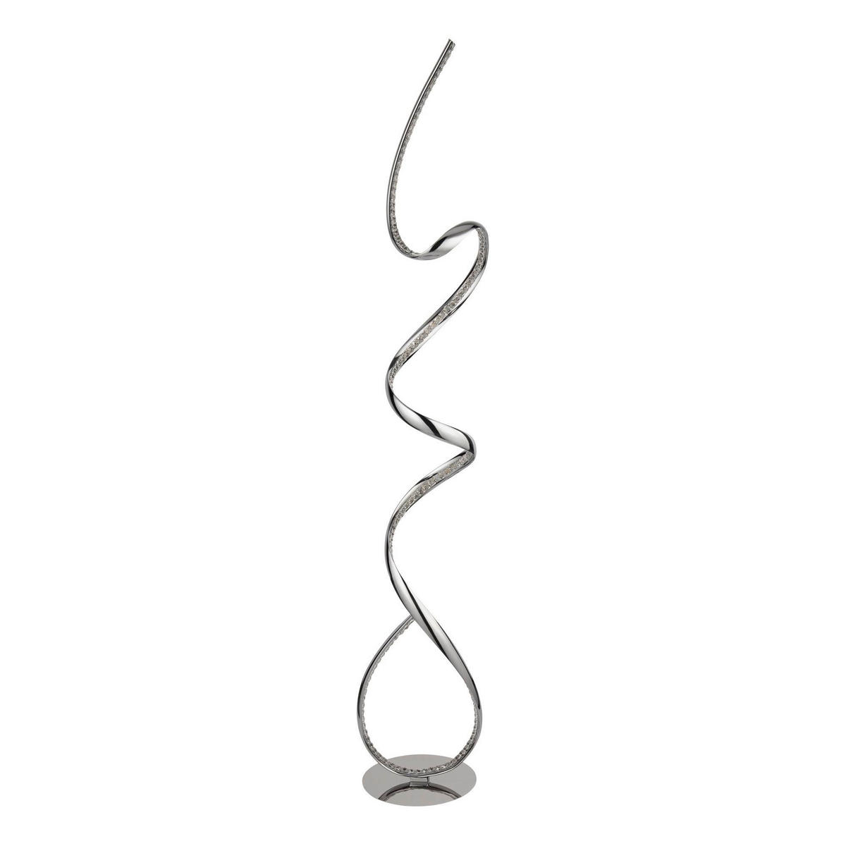 LED-STEHLEUCHTE 23/28/147 cm    - Klar/Chromfarben, Design, Glas/Metall (23/28/147cm) - Searchlight