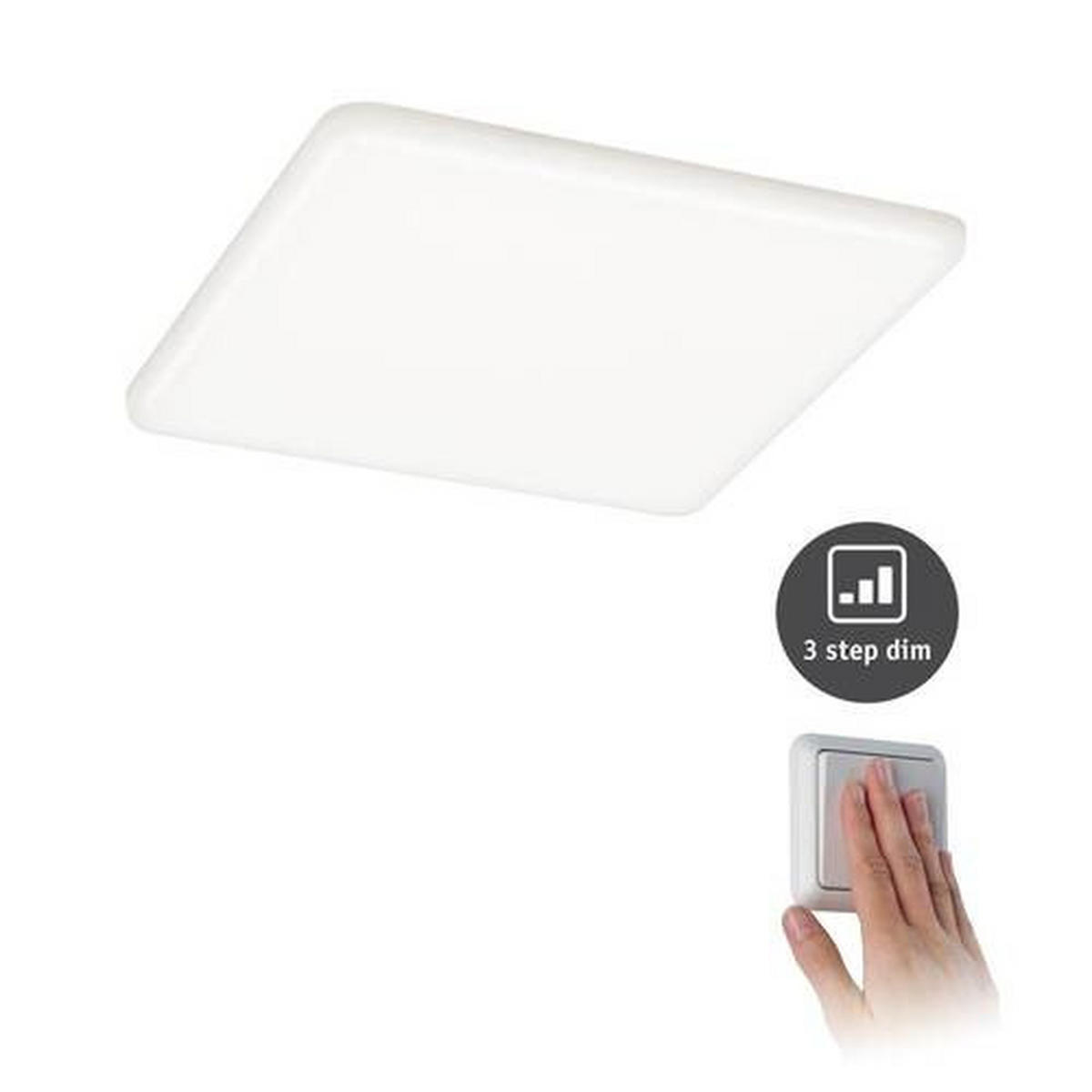LED-PANEEL 18,5/18,5/1 cm  - Basics, Kunststoff (18,5/18,5/1cm) - Paulmann