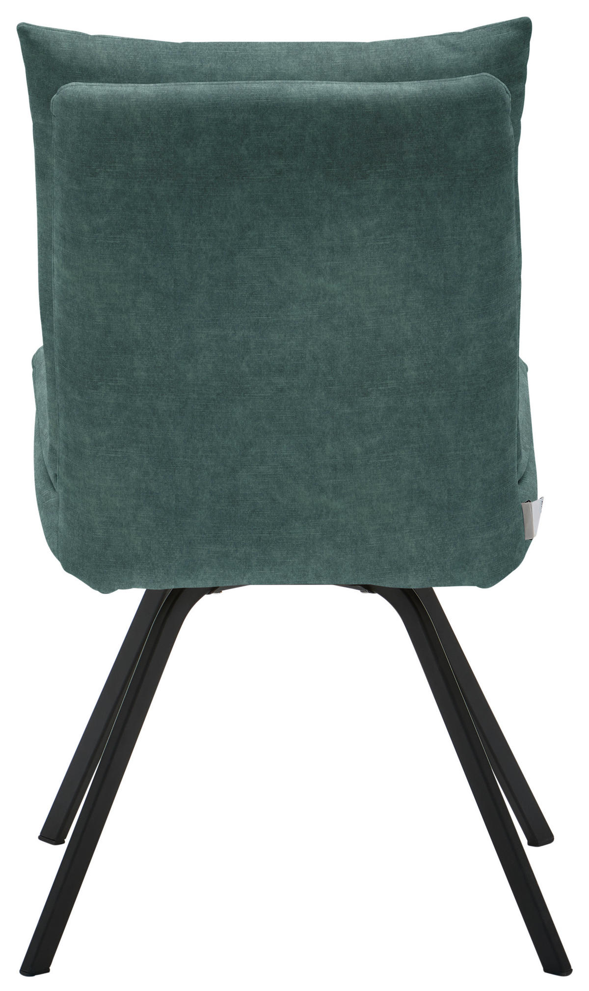 STUHL Velours  - Opal/Schwarz, Design, Textil/Metall (50/84/68cm) - Welnova