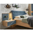 BETTANLAGE 180/200 cm  in Blau, Eichefarben  - Blau/Eichefarben, Design, Holz/Holzwerkstoff (180/200cm) - Dieter Knoll
