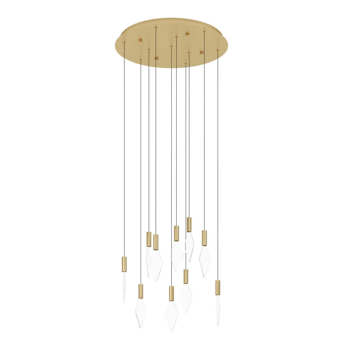 HÄNGELEUCHTE 58/150 cm  - Transparent/Messingfarben, Design, Kunststoff/Metall (58/150cm) - Eglo