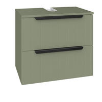 OMARICA ZA POD UMIVALNIK 60/53/38,5 cm  - črna/zelena, Romantika, kovina/leseni material (60/53/38,5cm) - Xora