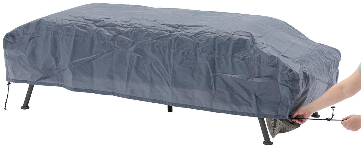 GARTENBANK 198/78/81 cm  Aluminium  - Graphitfarben/Grau, Design, Textil/Metall (198/78/81cm) - Zebra 