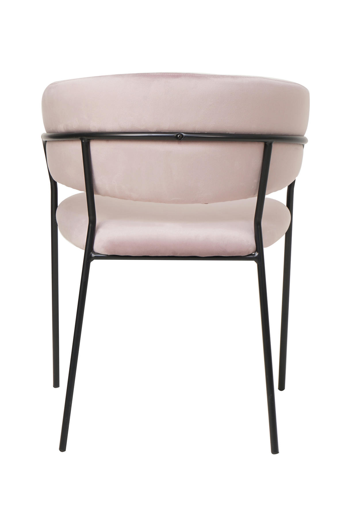 ARMLEHNSTUHL  in Samt  - Schwarz/Rosa, MODERN, Textil/Metall (55/80/50cm) - Livetastic