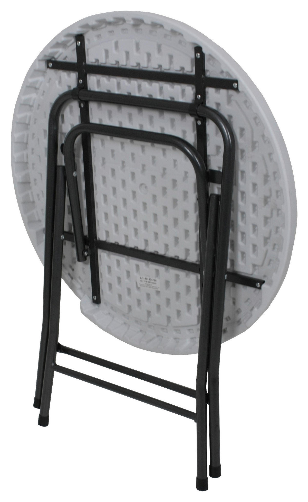 GARTENTISCH Metall, Kunststoff Schwarz, Weiß rund  - Schwarz/Weiß, Basics, Kunststoff/Metall (80/76cm) - Gardenson