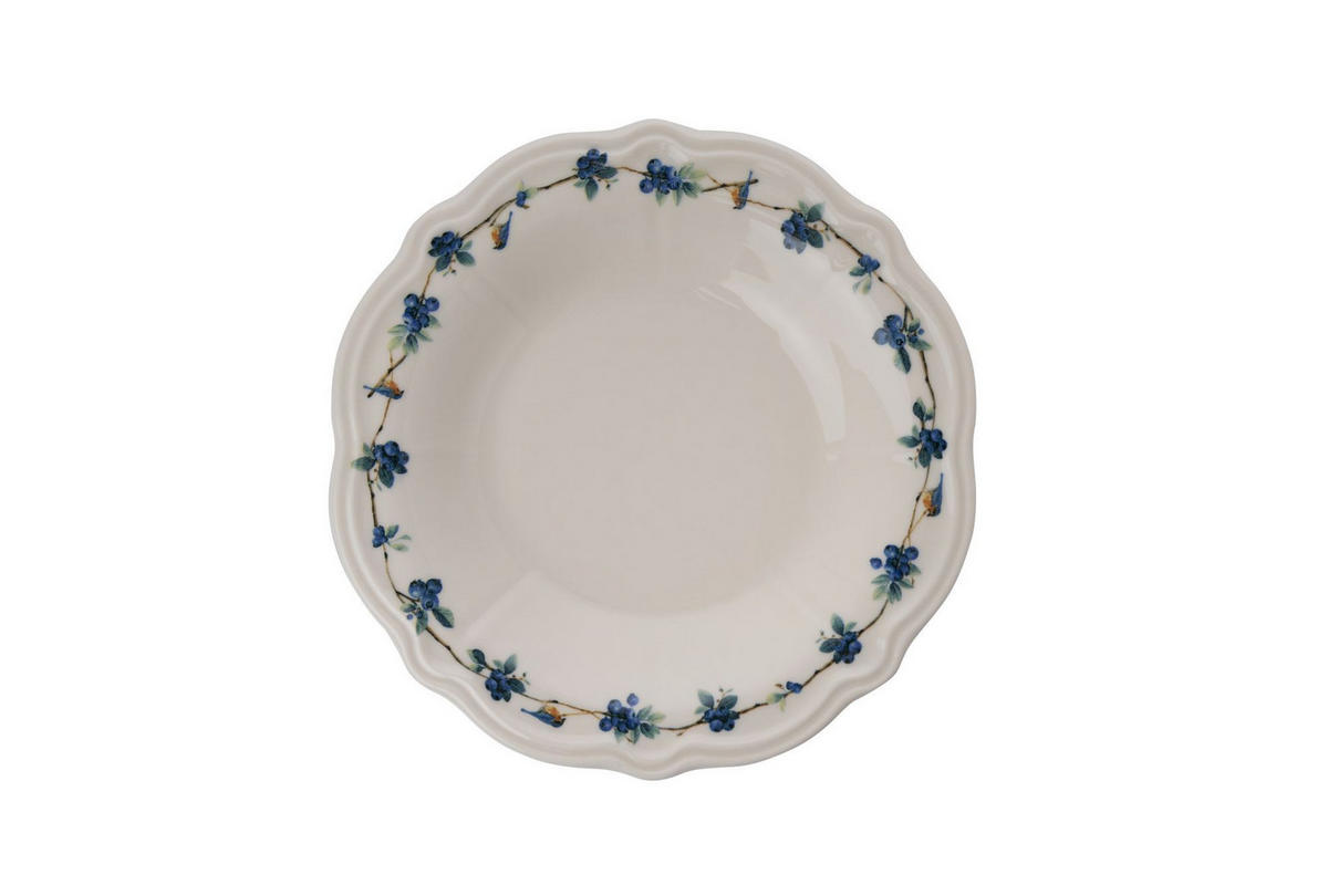 KOMBISERVICE Blau, Weiß, Dunkelgrün 24-teilig 6 Personen  - Blau/Dunkelgrün, Basics, Keramik - P & B