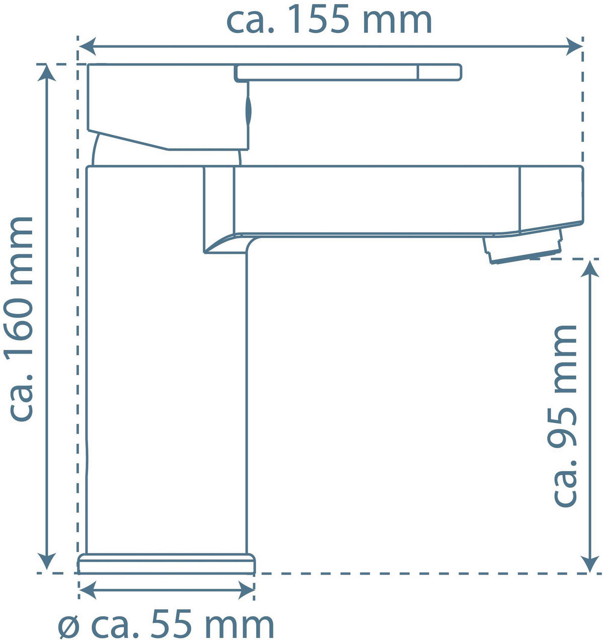 WASCHTISCHARMATUR 34213  - Kupferfarben, Basics, Metall (5,5/16/15,5cm) - Schütte