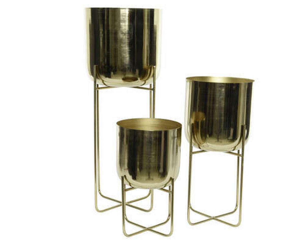 PFLANZTOPF  - Goldfarben, Trend, Metall (27,00cm) - Ambia Home