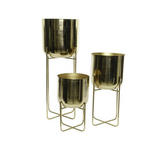 PFLANZTOPF  - Goldfarben, Trend, Metall (27,00cm) - Ambia Home