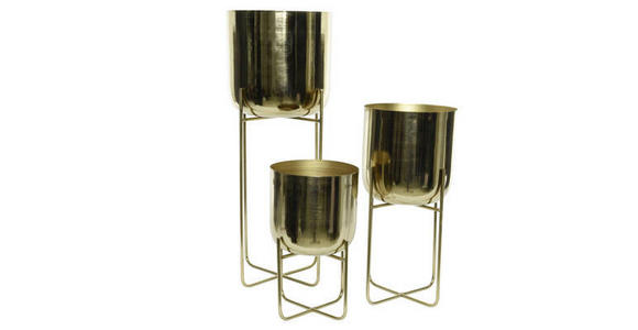 PFLANZTOPF  - Goldfarben, Trend, Metall (27,00cm) - Ambia Home