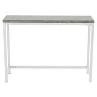 BEISTELLTISCH 110/30/80 cm Weiß, Hellgrau rechteckig  - Hellgrau/Weiß, Design, Holzwerkstoff/Metall (110/30/80cm) - Livetastic