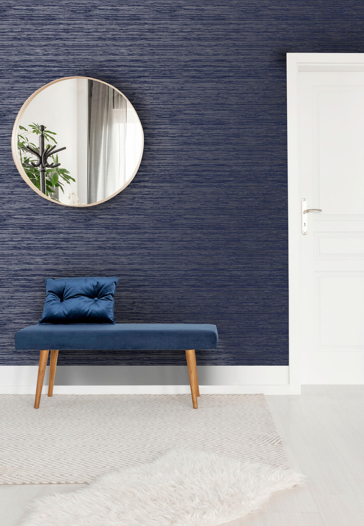 VLIESTAPETE  - Dunkelblau, Basics, Papier/Kunststoff (52/1000cm) - Xora