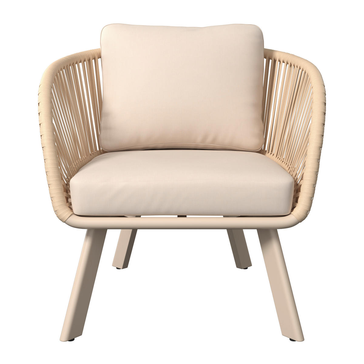 LOUNGESESSEL  - Beige, Design, Textil/Metall (83/77/82cm) - Ambia Garden