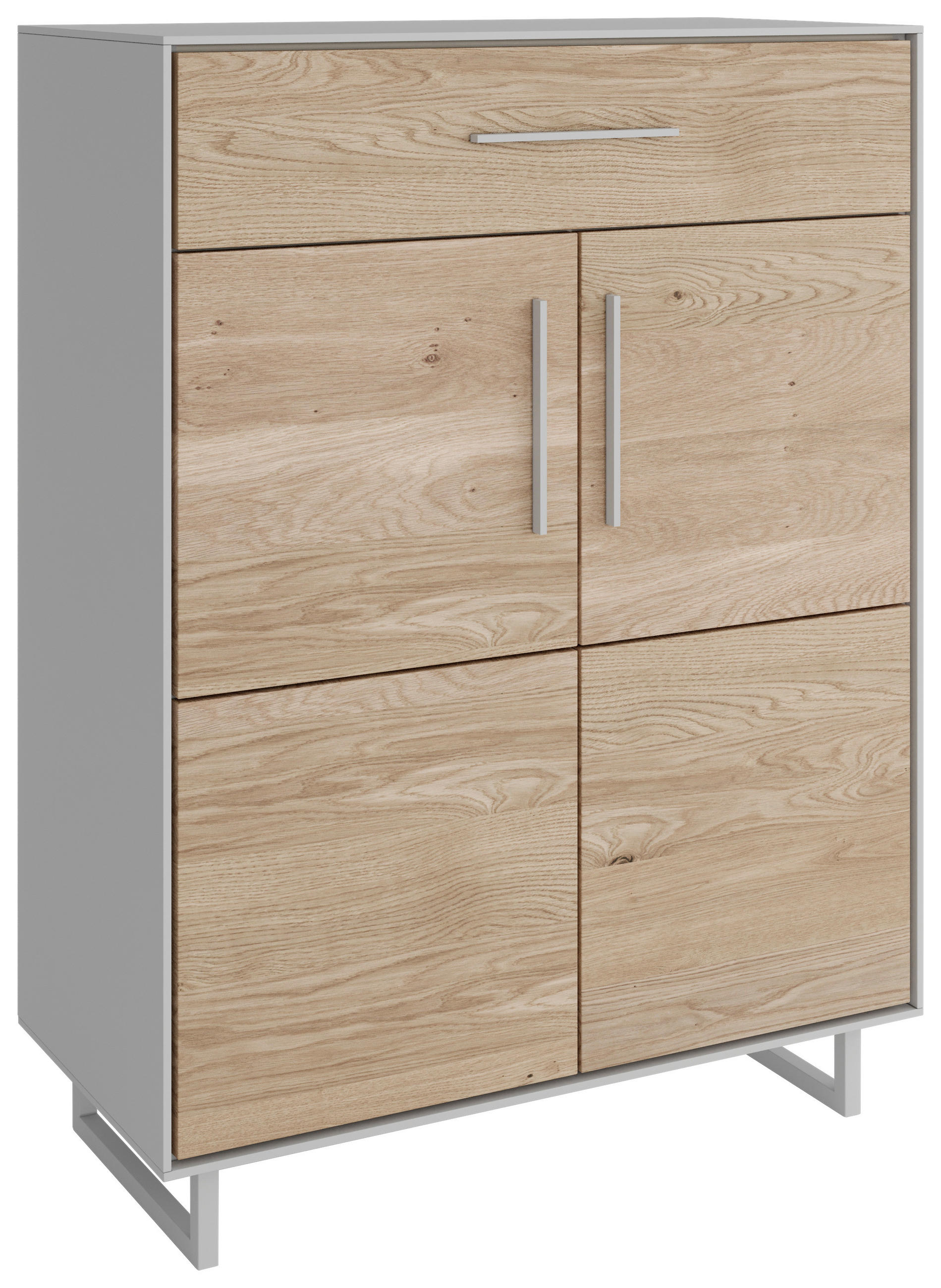 SCHUHSCHRANK Eiche massiv Kaschmir, Eiche Bianco  - Kaschmir/Eiche Bianco, Design, Holz/Holzwerkstoff (82/100/40cm) - Livetastic