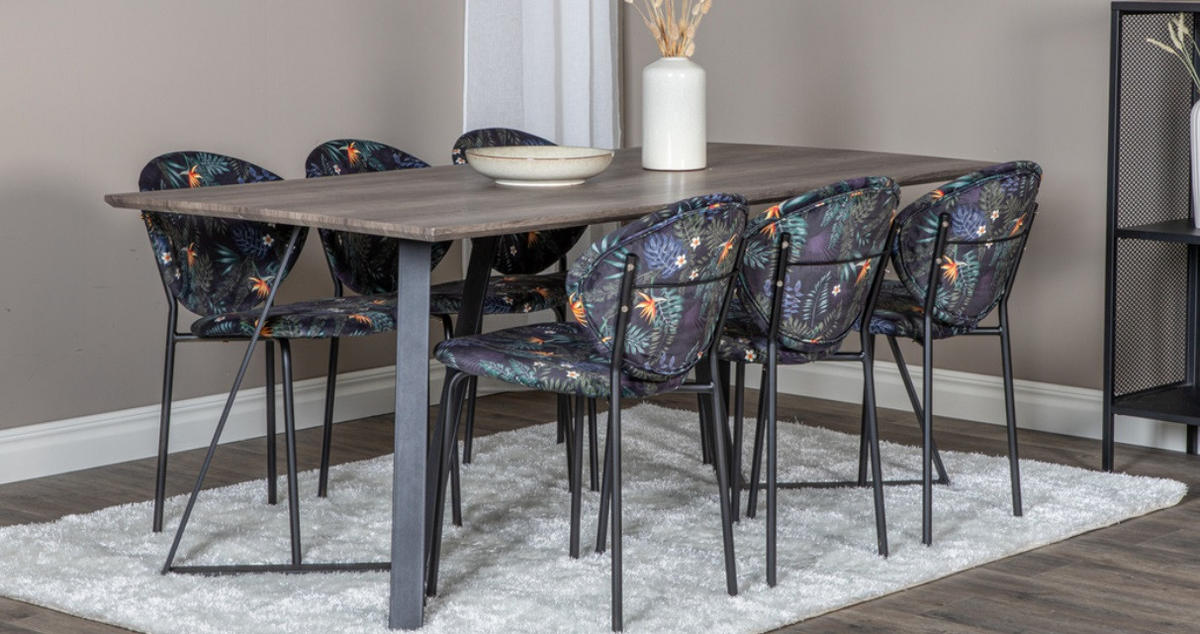 STOL stål  - svart/multicolor, Design, metall/trä (46/80/61,5cm)