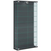 VITRINE in Anthrazit  - Transparent/Anthrazit, Design, Glas/Holzwerkstoff (59/114/17cm) - MID.YOU