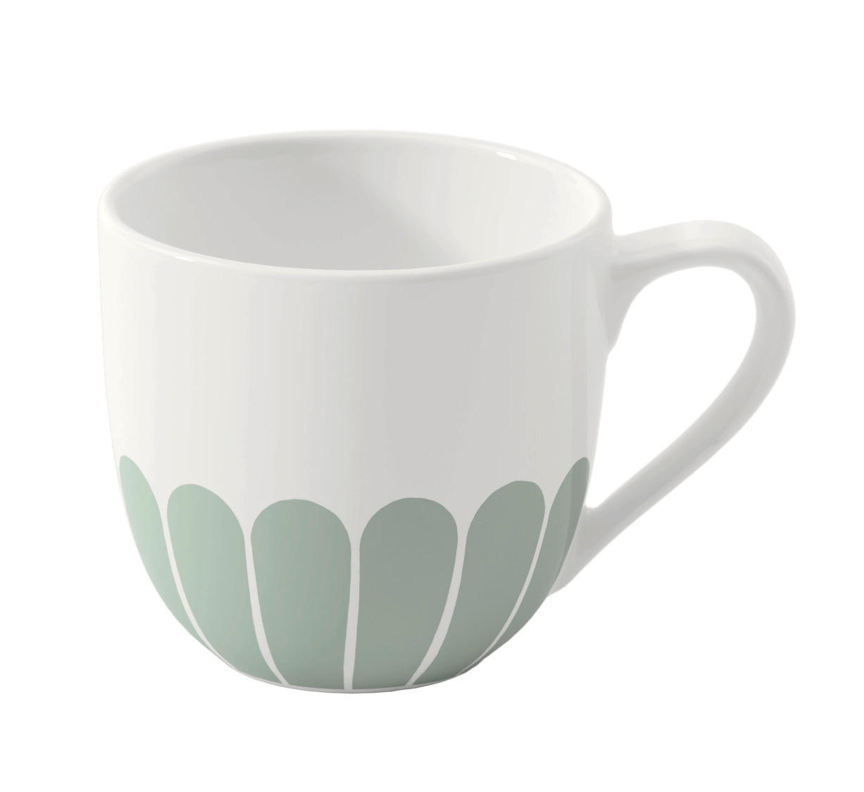 ESPRESSOTASSE Fleur Vert 70 ml  - Salbeigrün/Weiß, MODERN, Keramik (8,5/6cm) - Villeroy & Boch