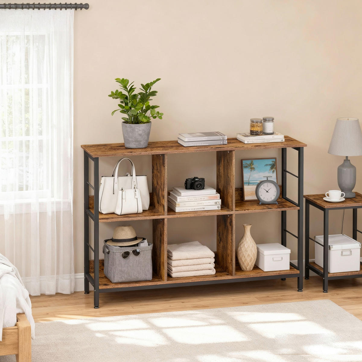 BEISTELLREGAL 120/80/30 cm  - Schwarz/Braun, Trend, Holzwerkstoff/Kunststoff (120/80/30cm) - Boxxx