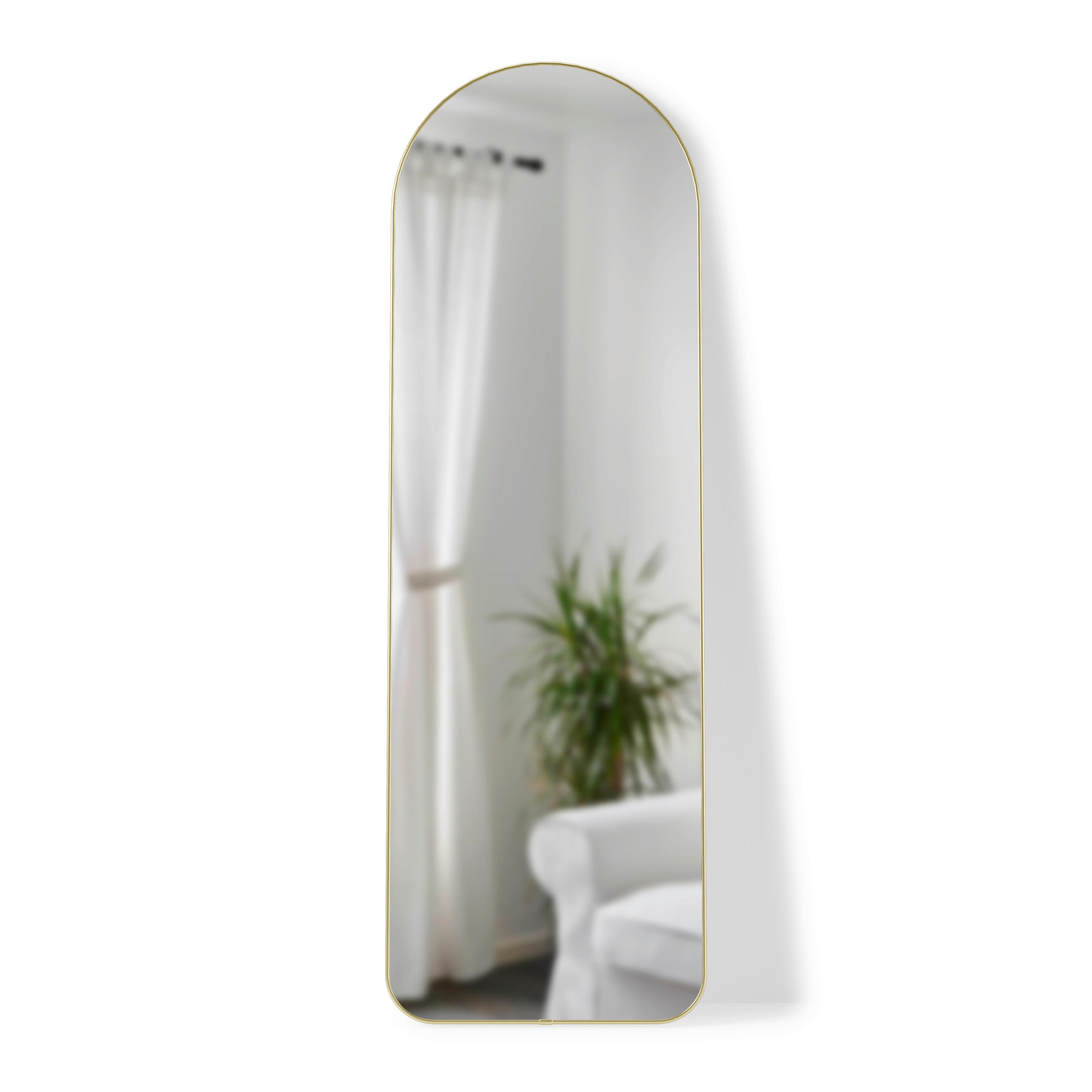 STANDSPIEGEL 51/158/4 cm - Goldfarben, Basics, Glas/Metall (51/158/4cm) - Umbra