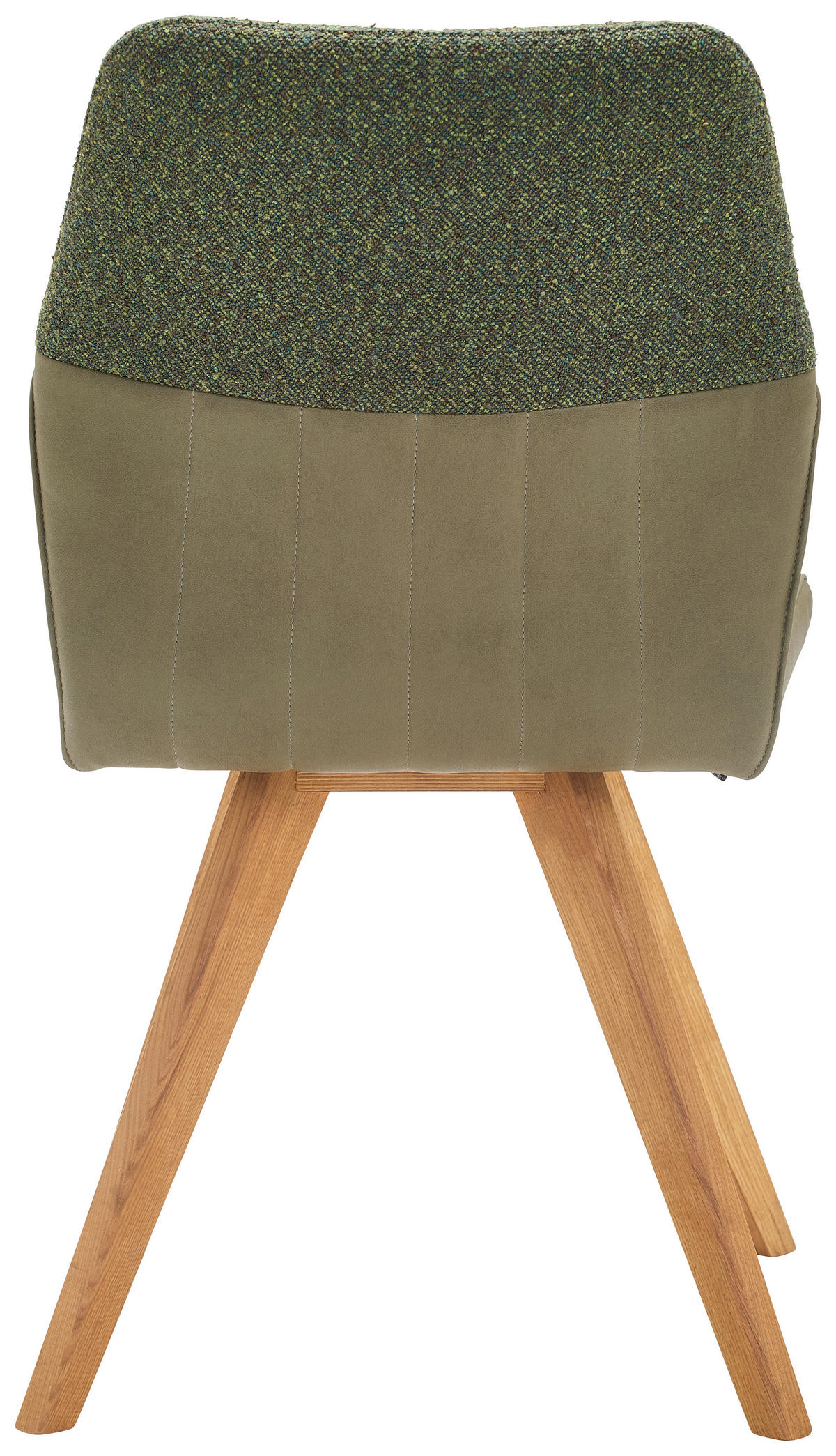STUHL  in Lederlook, Webstoff  - Wildeiche/Olivgrün, Konventionell, Holz/Textil (49,5/87/62,5cm) - Valdera