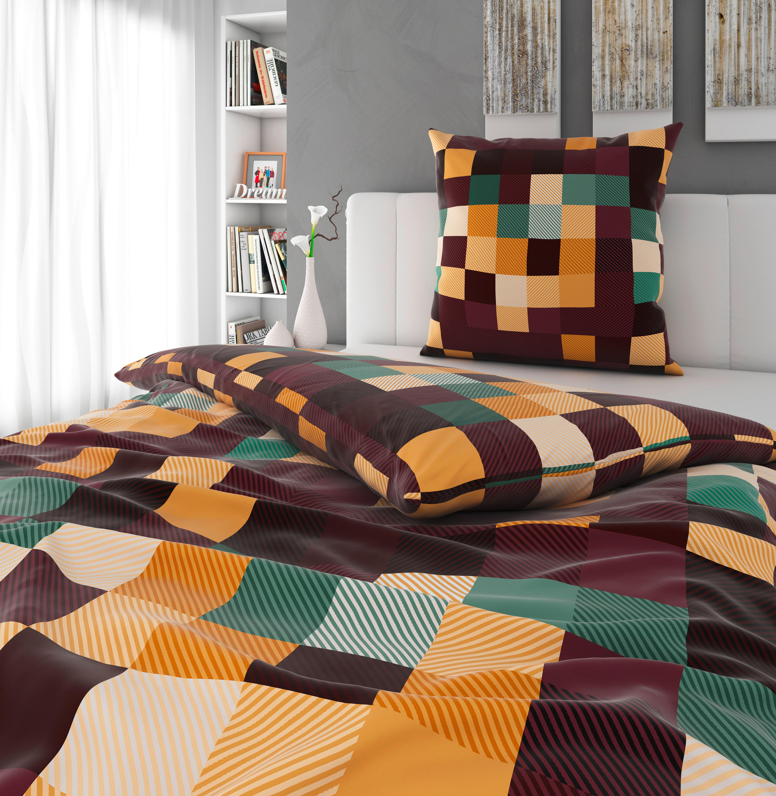 BETTWÄSCHE Satin 135/200 cm  - Multicolor, KONVENTIONELL, Textil (135/200cm) - Novel