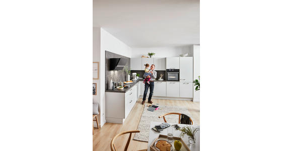 EINBAUKÜCHE   - Grau, Design, Holzwerkstoff - Novel