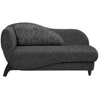 RÉCAMIERE in Webstoff Anthrazit  - Anthrazit/Schwarz, Modern, Holz/Textil (171-190/87/84cm) - Joka