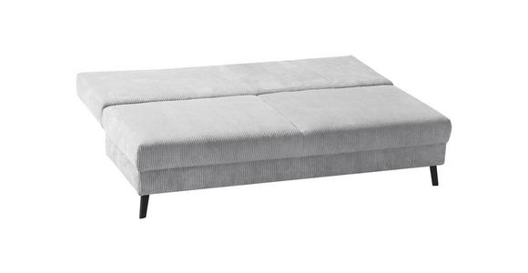 SCHLAFSOFA  in Cord Hellgrau  - Hellgrau/Schwarz, MODERN, Textil/Metall (194/91/90cm) - Novel