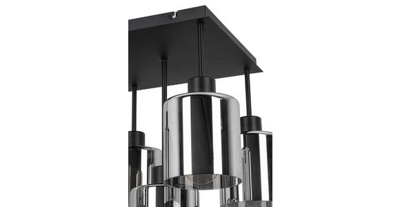 DECKENLEUCHTE Elia 36/36/40 cm  - Schwarz, Design, Glas/Metall (36/36/40cm) - Novel