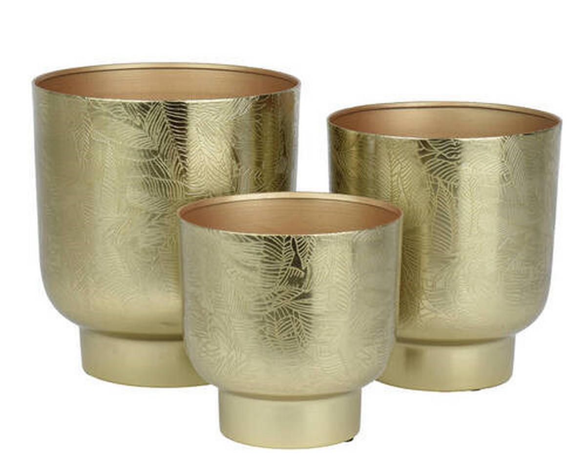 PFLANZTOPF 17/18 cm  - Goldfarben, Trend, Metall (17/18cm) - Ambia Home