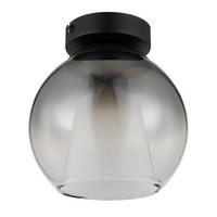 STROPNA SVETILKA BARRY 18/19 cm   - siva/črna, Basics, kovina/steklo (18/19cm) - Globo