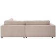 ECKSOFA  in Cord Taupe  265/224 cm  - Taupe/Schwarz, Design, Kunststoff/Textil (265/224cm) - Hom`in