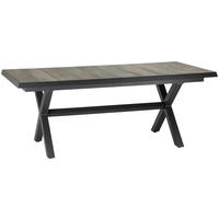 GARTENTISCH 200-260/100/77 cm Metall rechteckig  - Anthrazit/Graubraun, Basics, Keramik/Metall (200-260/100/77cm) - Siena Garden
