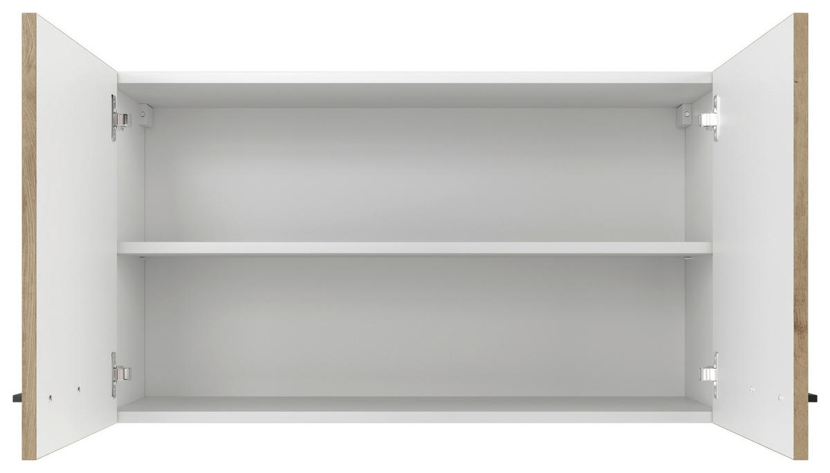 KÜCHENOBERSCHRANK 100/54,8/32 cm  in Eiche Artisan  - Schwarz/Eiche Artisan, KONVENTIONELL, Holzwerkstoff/Metall (100/54,8/32cm) - FlexWell