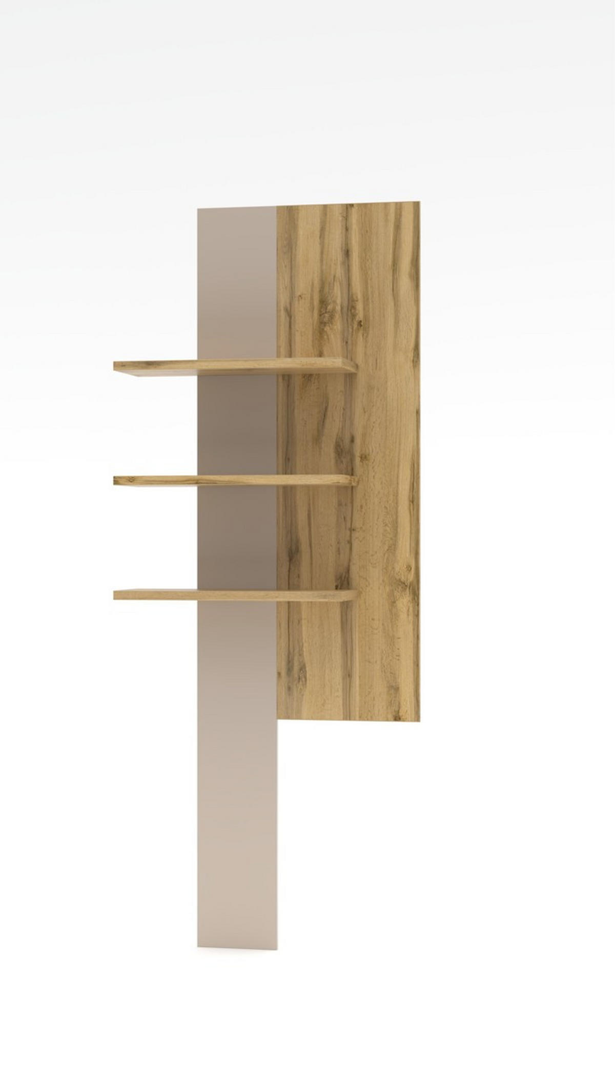 WOHNWAND 2-teilig  in Eichefarben, Kaschmir  310/205/49 cm  - Kaschmir/Eichefarben, Design, Glas/Holzwerkstoff (310/205/49cm) - Livetastic
