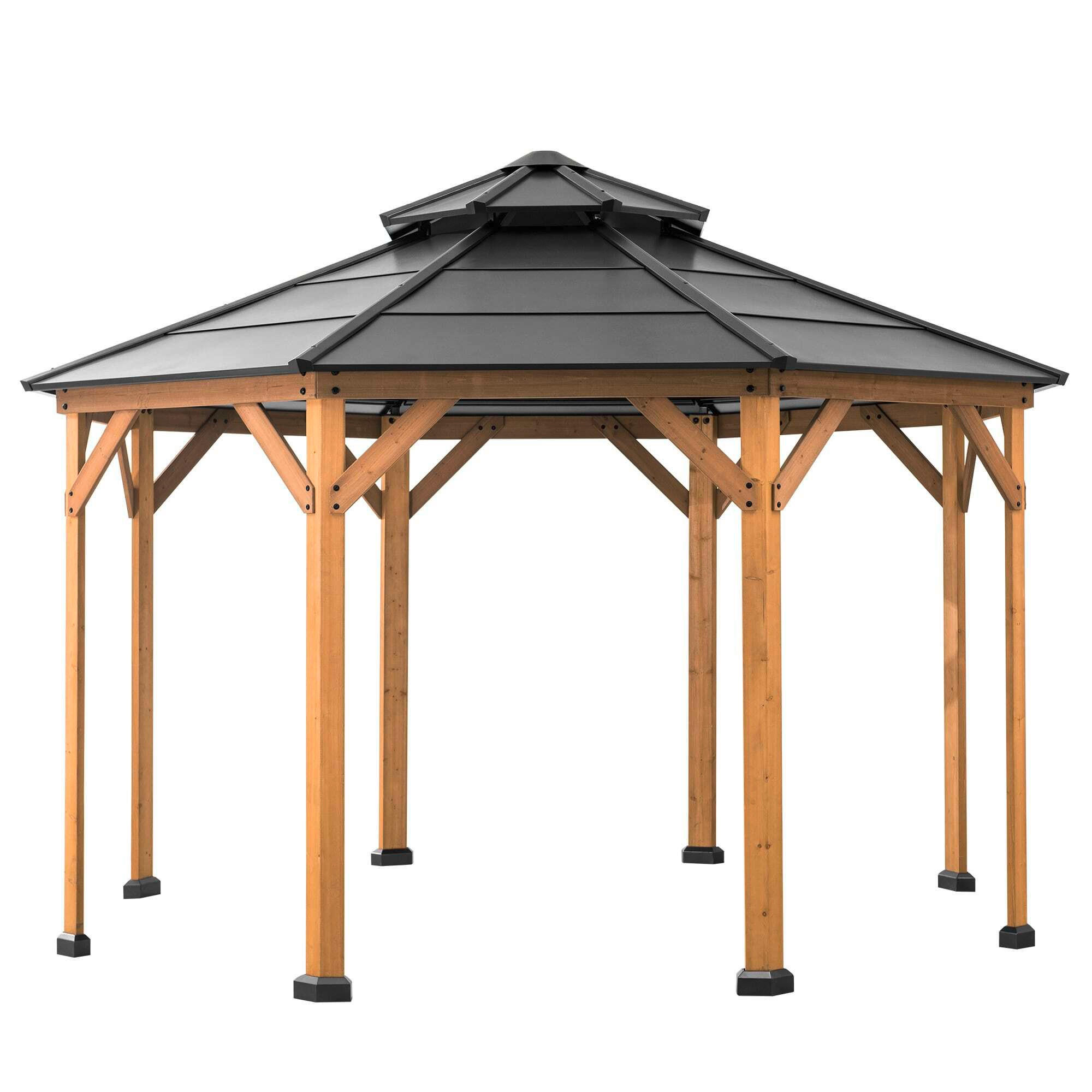 PAVILLON 396/318/396 cm - Anthrazit, Basics, Holz/Kunststoff (396/318/396cm)