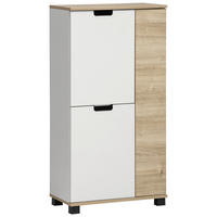 MIDISCHRANK 59,8/116,9/32,6 cm  - Eichefarben/Schwarz, MODERN, Holzwerkstoff/Kunststoff (59,8/116,9/32,6cm) - Stylife