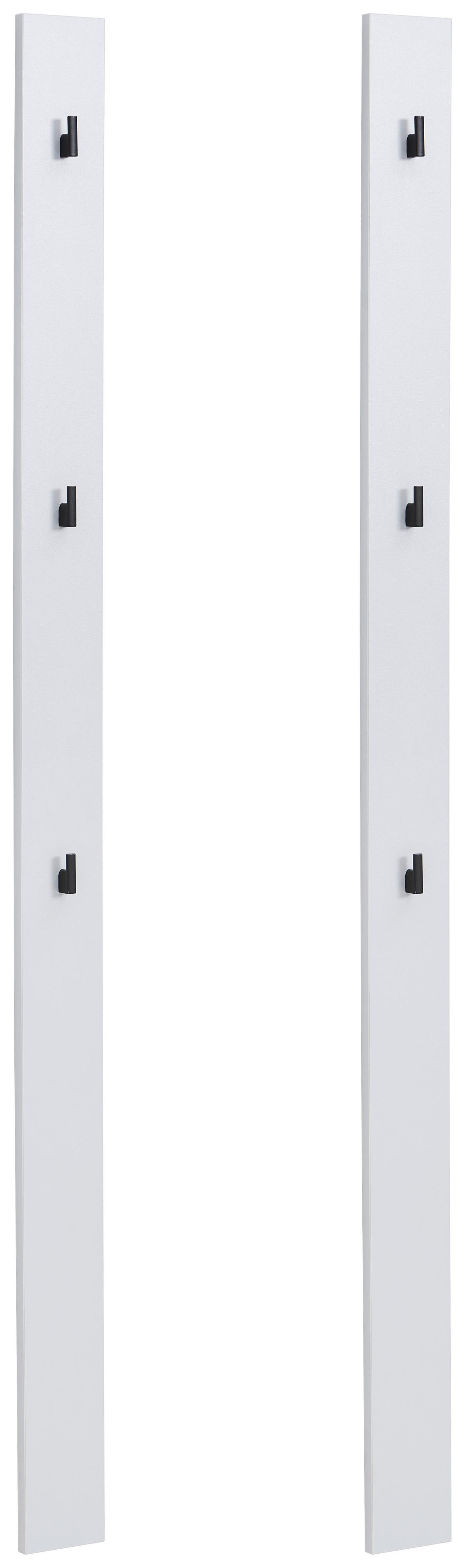 GARDEROBENPANEEL 2 Stück  in 10/163/2 cm  - Grau, MODERN, Kunststoff (10/163/2cm) - Hom`in