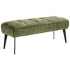 SITZBANK 133/54/47 cm Webstoff Olivgrün Metall  - Schwarz/Olivgrün, MODERN, Textil/Metall (133/54/47cm) - Welnova