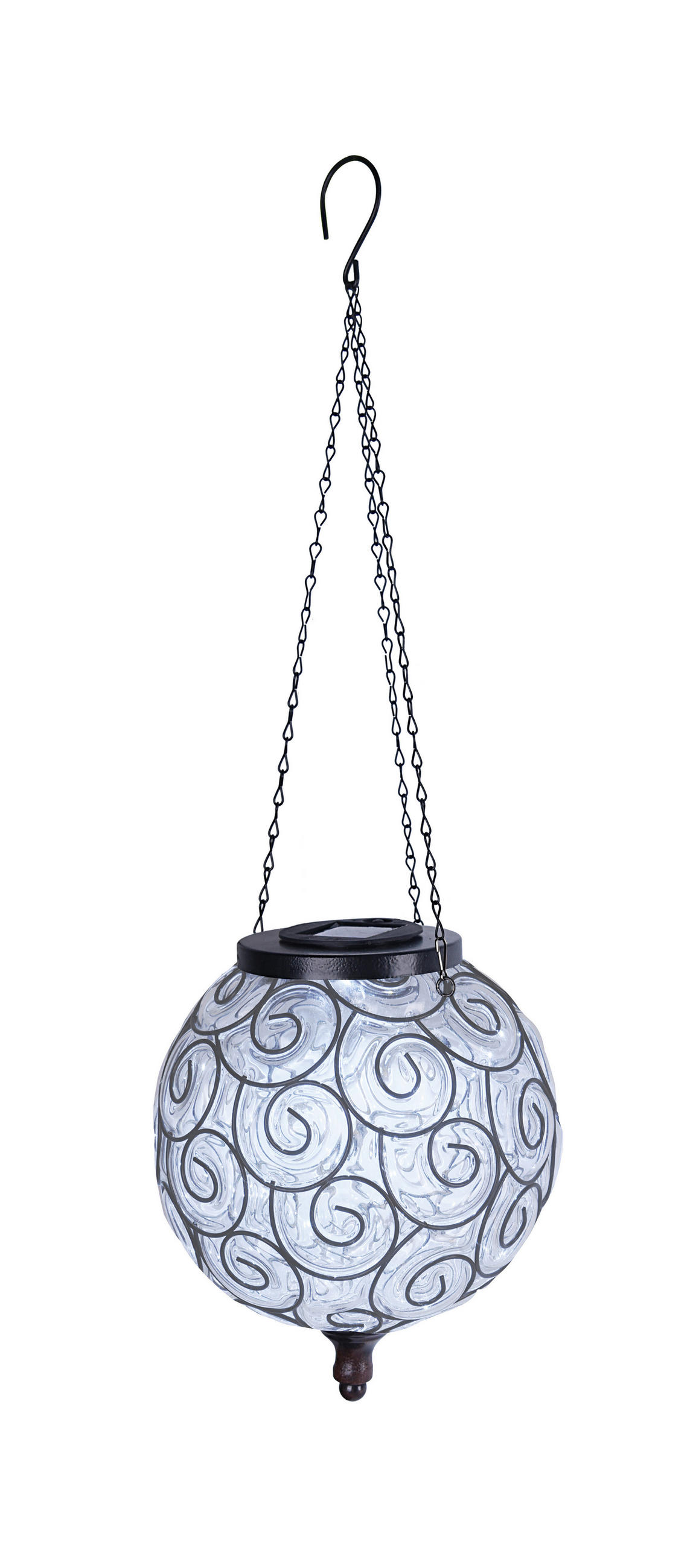 SOLARLEUCHTE  - Klar/Schwarz, Trend, Glas/Kunststoff (20/61cm) - Globo