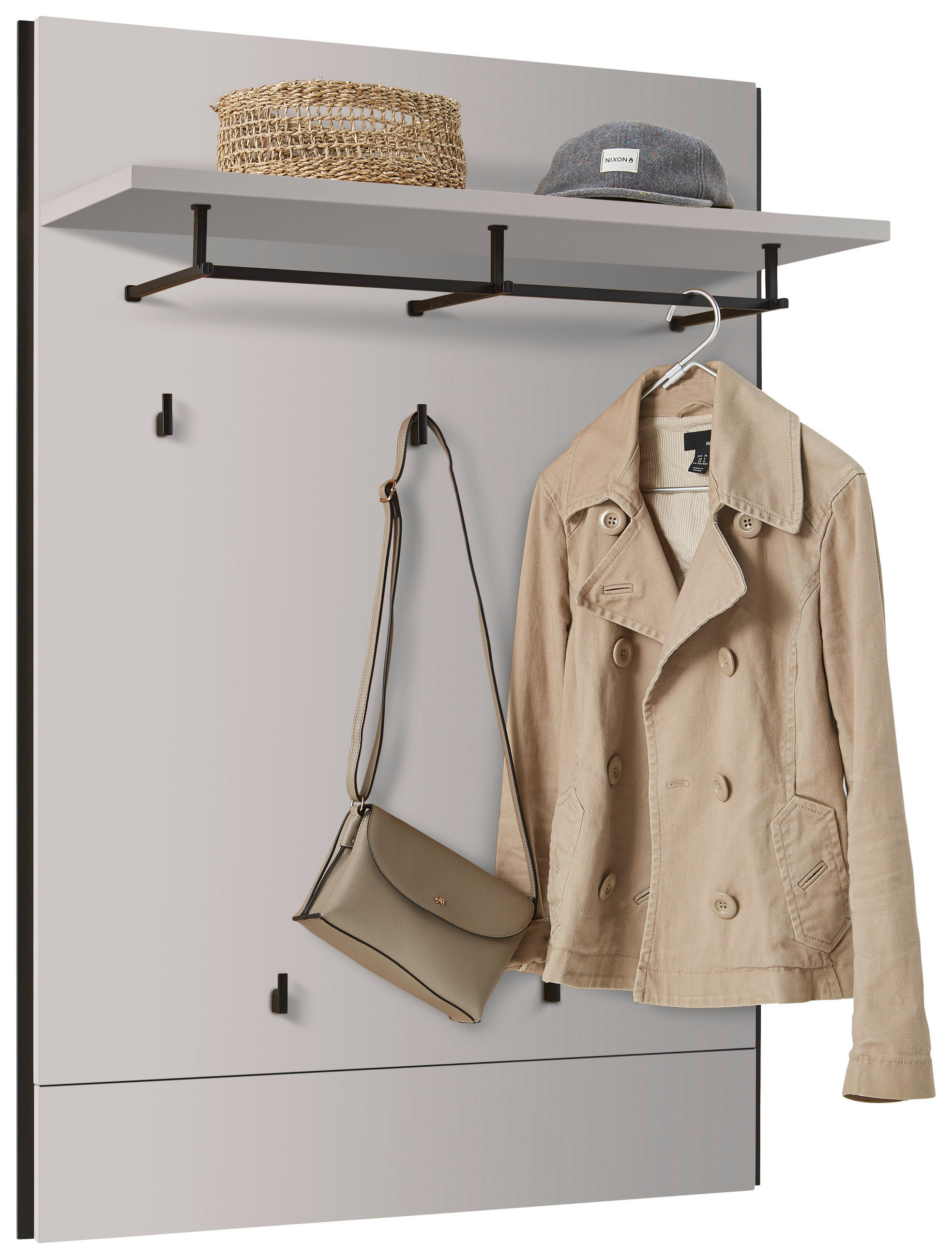 HALLPANEL 88/126/32 cm svart, beige 126/88/32 cm