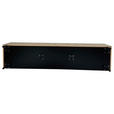 LOWBOARD LINO in 181/50/40 cm - Eichefarben/Schwarz, Design, Holzwerkstoff/Metall (181/50/40cm) - Xora