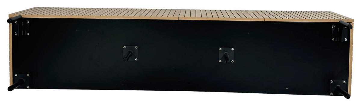 TV-BÄNK LINO  i 181/50/40 cm  - svart/ekfärgad, Design, metall/trämaterial (181/50/40cm) - Xora