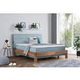 BOXSPRINGBETT 180/200 cm  in Eichefarben, Hellblau  - Eichefarben/Schwarz, Natur, Holz/Holzwerkstoff (180/200cm) - Linea Natura