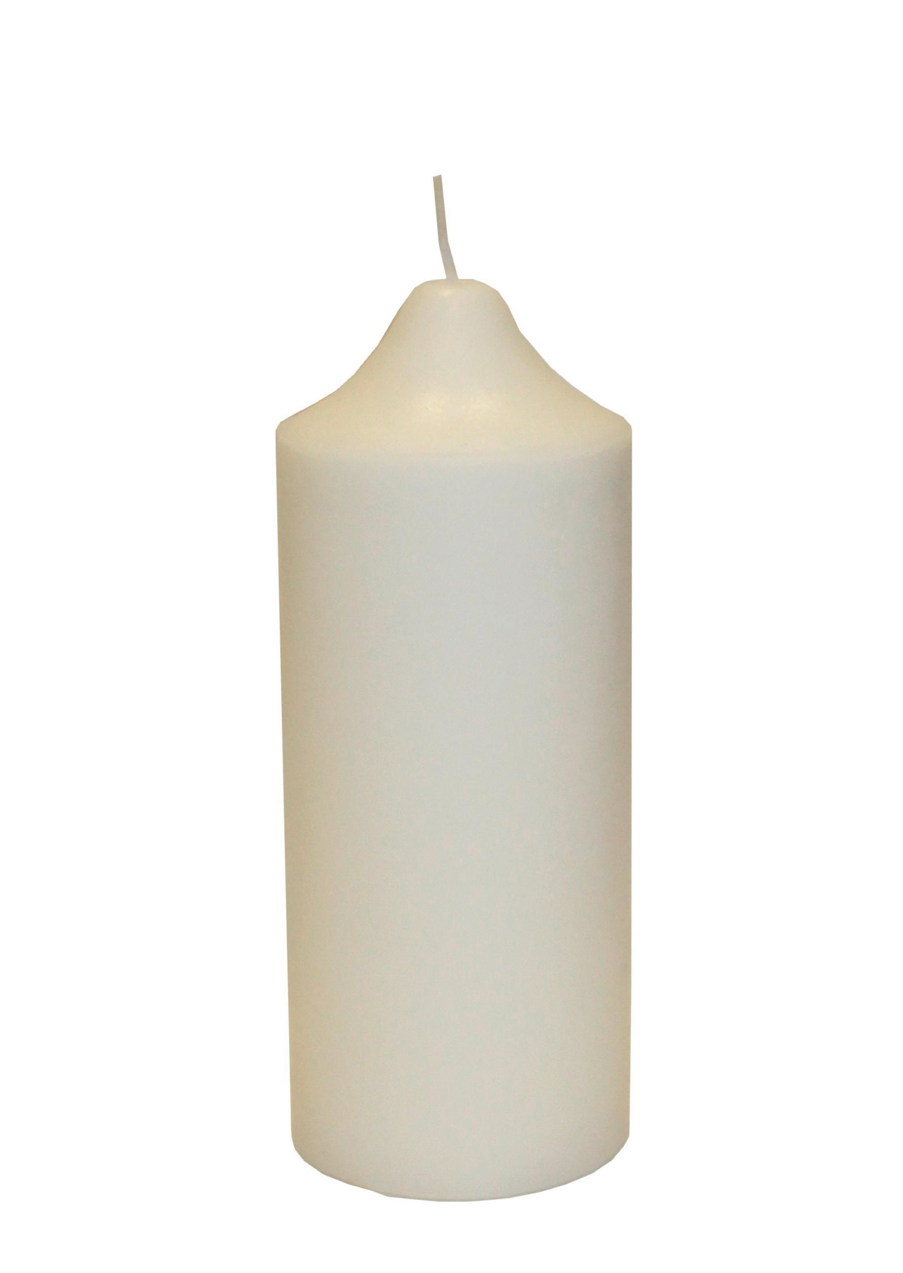 STUMPENKERZE 10/25 cm  - Weiß, Basics, Naturmaterialien (10/25cm) - Ambia Home