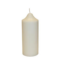 STUMPENKERZE 10/25 cm  - Weiss, Basics, Naturmaterialien (10/25cm) - Ambia Home