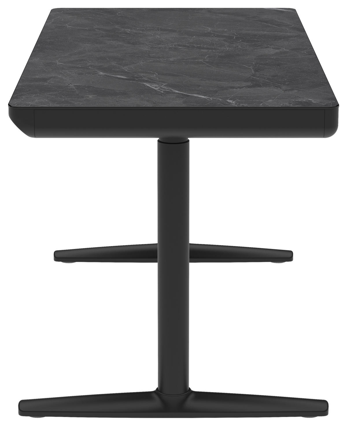 SCHREIBTISCH höhenverstellbar  - Schwarz, Design, Holzwerkstoff/Kunststoff (140/70/73-118cm) - Novel
